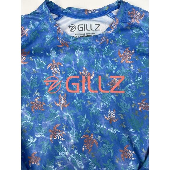 GILLZ Women Top Size Medium Turtles Print Long Sleeves UV Top Shirt - Picture 4 of 4